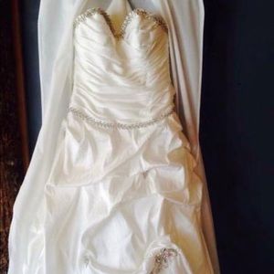 Wedding dress with matching veil